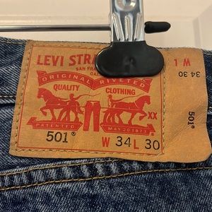 LEVI 501 size 34x30 blue denim